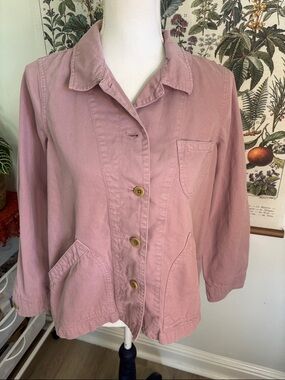 Madewell Lavender Button-Front Utility Jacket XS